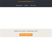 Tablet Screenshot of marathonboatrental.com